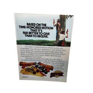 1987 Gotcha The Sport Paint Ball Game Original Print Ad Vintage 80s